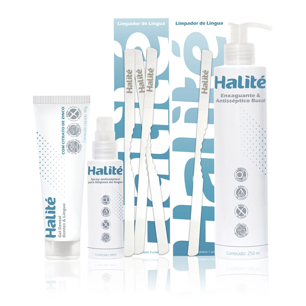 Kits Halité — protocolo completo contra o mau hálito